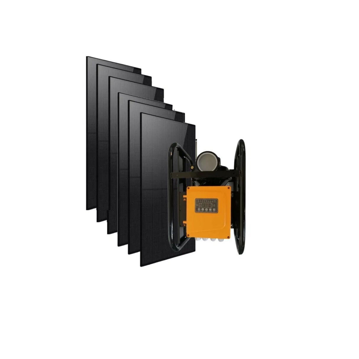 Bomba sumergible solar sin escobillas de CC Rocksolar de 20-40 V y 0,4 HP con controlador incorporado