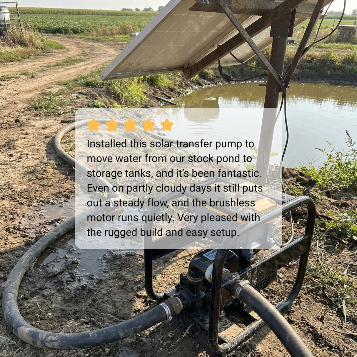 Rocksolar 1.88HP 60-450V Solar Brushless water transfer Pump Kit