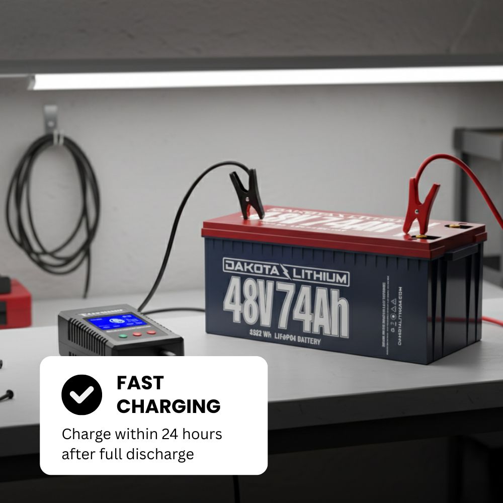 Dakota 48V 74Ah LiFePO4 Battery Pack – Long-Life 48V Lithium Iron Phosphate Battery for Solar, RV, Marine & Off-Grid Power