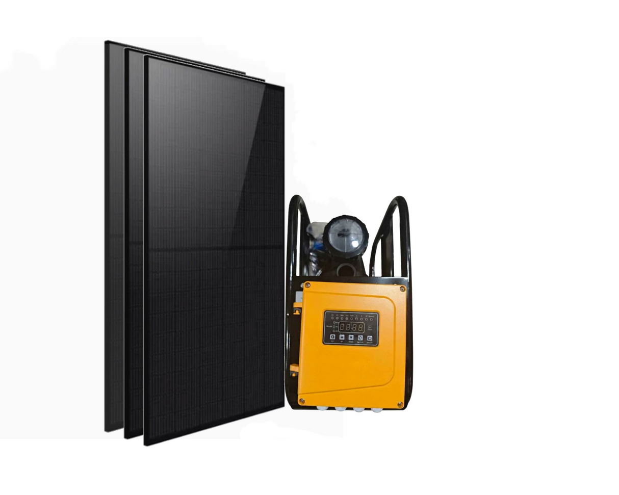 Kit de bomba solar para piscina ROCKSOLAR de 2,14 HP CA/CC para piscina de 60 000 galones