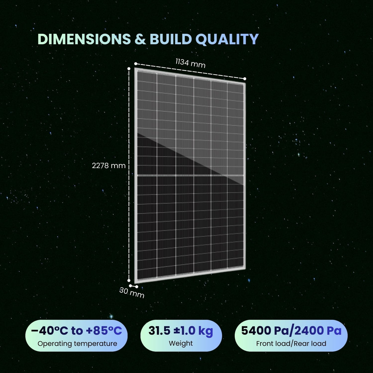 zshine 585w solar module dimension