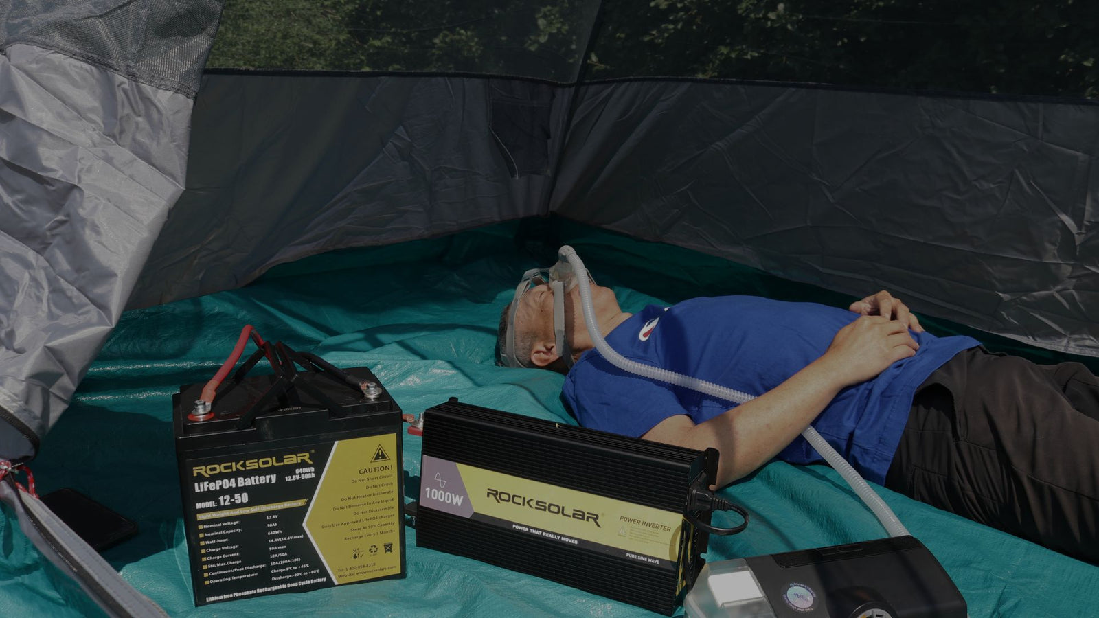 Power Up Your CPAP on Your Next Camping Trip with ROCKSOLAR's LIFEPO4 Batteries