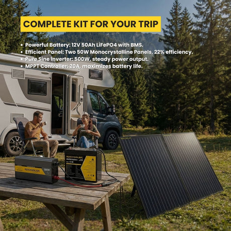 ROCKSOLAR 500W 12V Off-Grid Solar System
