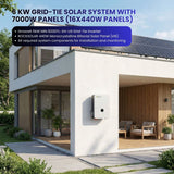 6 KW Grid-Tie Solar System with 7000W Panels (16X440W panels)