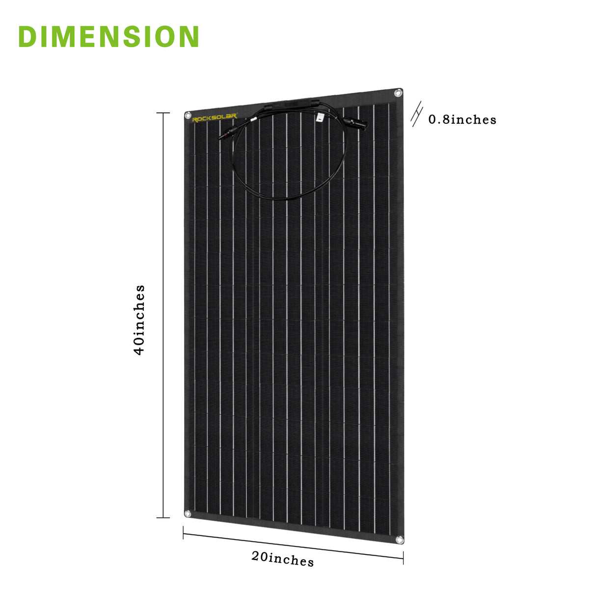 ROCKSOLAR 200W 2Pcs 12V Flexible Monocrystalline Solar Panel - Ultra Lightweight, Ultra Thin
