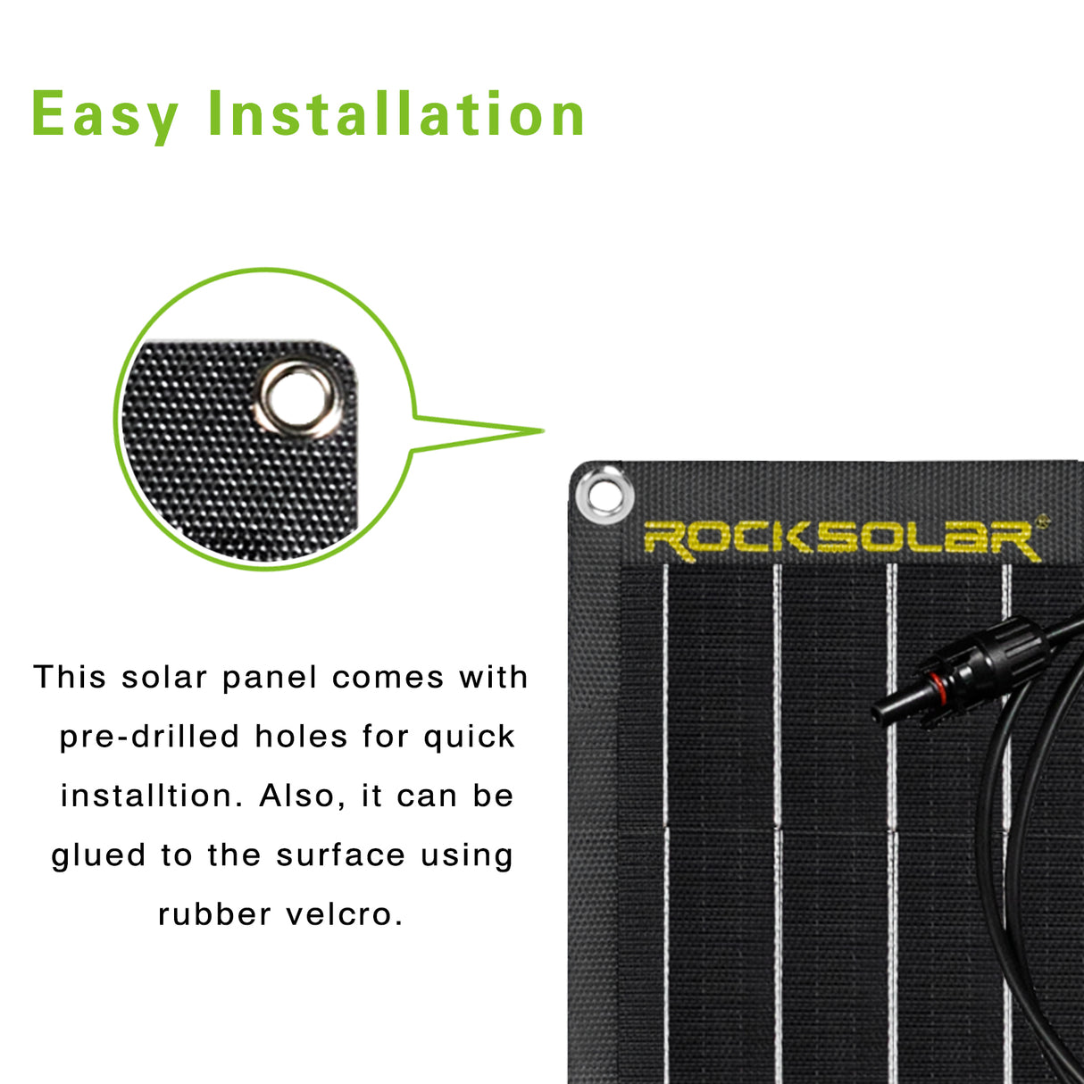 ROCKSOLAR 400W 4Pcs 12V Flexible Monocrystalline Solar Panel - Ultra Lightweight, Ultra Thin