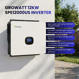 Kit solar Rocksolar de 10 kW para autoconsumo con inversor híbrido, almacenamiento de litio de 48 V y 12 paneles de 600 W 