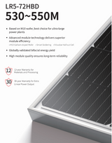 Longi 535W Hi-MO5 LR5-72HBD 530~550M (0.325$/W)(31 Panels/Pallet)