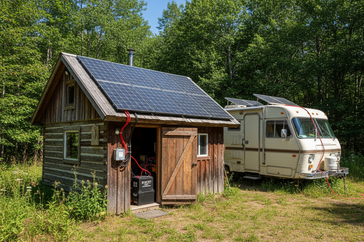 Sistemas solares fuera de la red para casas rodantes y cabañas