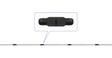 Hoymiles HMS AC trunk cable with spaced connectors — manufacturer illustration