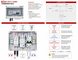 2 String Water proof PV Combiner Box with 32A 500V Circuit Breaker and surge protector