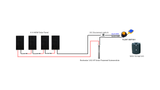 1.61hp solar water pump connection setup with solar panels
