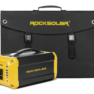 ROCKSOLAR Utility 300W Power Station + 60W Foldable Solar Panel Solar Generator Kit